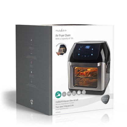 Nedis Hot Air Fryer | 12 l | Timer: 60 min | Number of preset programs: 9 | Digital | Black