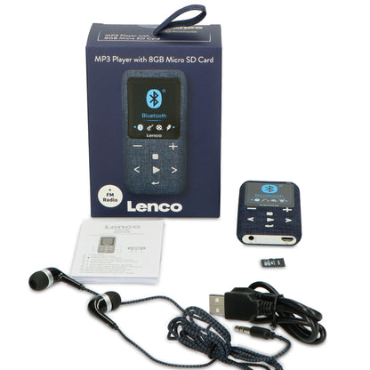 Lenco XEMIO-861BU | MP3/MP4 Player | Bluetooth® | 8GB | Micro SD Card Expansion | Blue