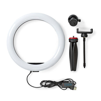 Nedis Ring Light | 10 inch | 120 LED's | 2700 - 6700 K | Tripod | Black