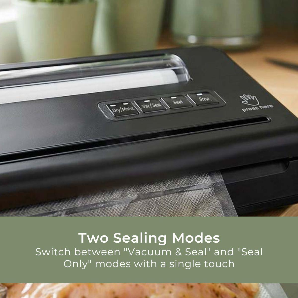 MELISSA Vacuum sealer | 110w | with Integrated Roll Holder |Built-in Cutter | Black