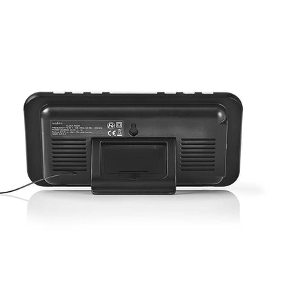 Nedis Digital Alarm Clock Radio | LED Display | 1x 3.5 mm Audio Input | Time projection | AM / FM | Snooze function | Sleep timer | Number of alarms: 2 | Black