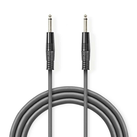 Nedis Mono Audio Cable | 6.35 mm Male | 6.35 mm Male | Nickel Plated | 3.00 m | Round | PVC