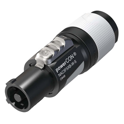 Neutrik NAC3FXXB-W-S locking AC mains cable connector