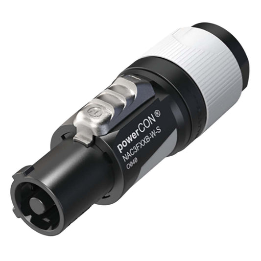 Neutrik NAC3FXXB-W-S locking AC mains cable connector