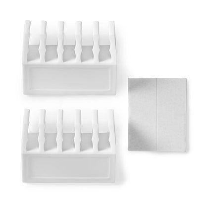 Nedis CMGC21052WT | Cable Management | Cable Clip | Click and Go | 2 pcs | Number of slots: 5 Slots | Maximum cable thickness: 7.1 mm | Polypropylene | White