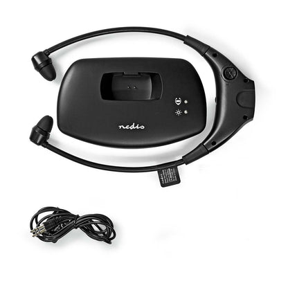 Nedis Wireless TV Headphones | RF | In-Ear | Maximum battery play time: 4.5 hrs | 35 m | Digital Audio | Charging dock | Balance control | Black