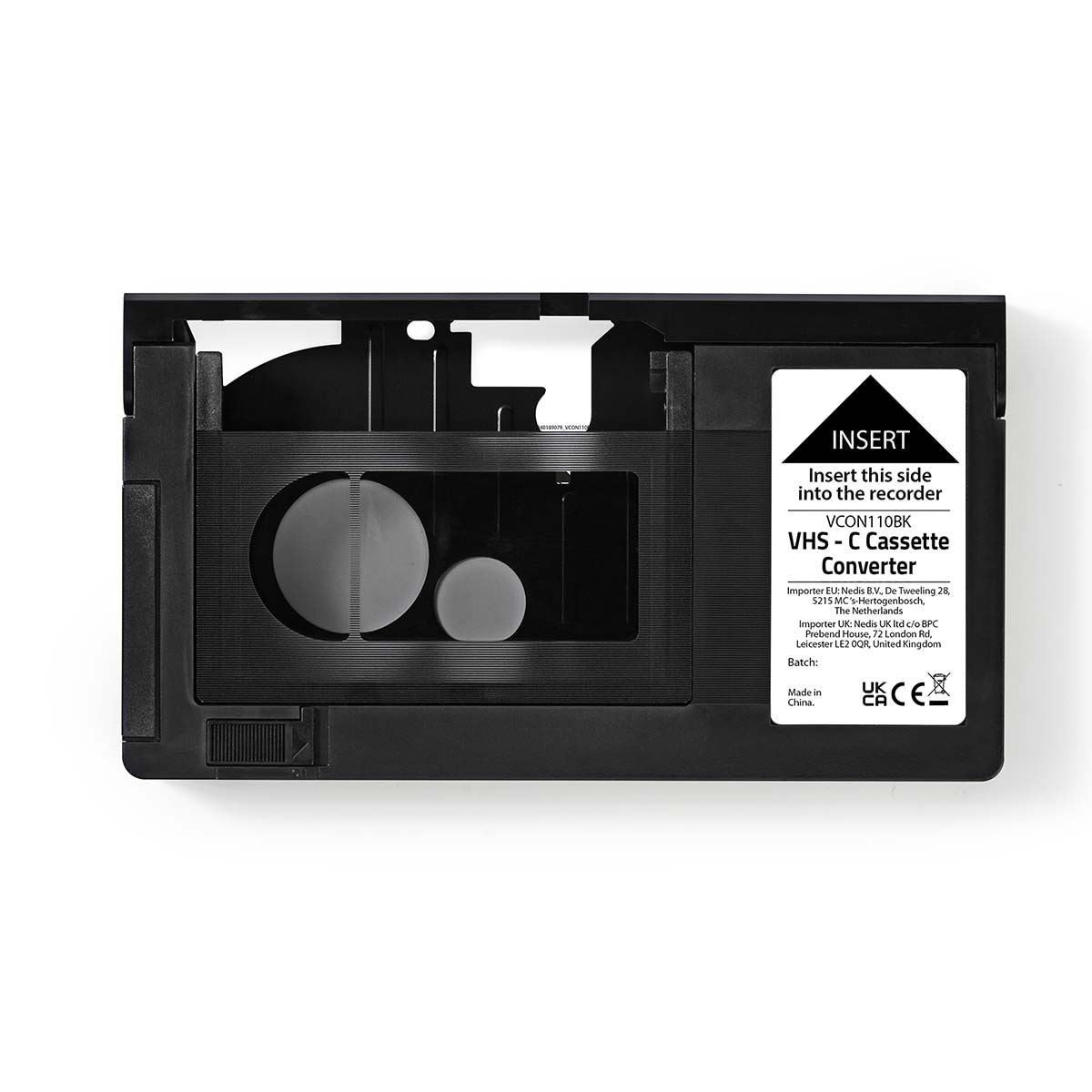 Nedis VHS Converter | Conversion: VHS-C to VHS | Plug and play | Black