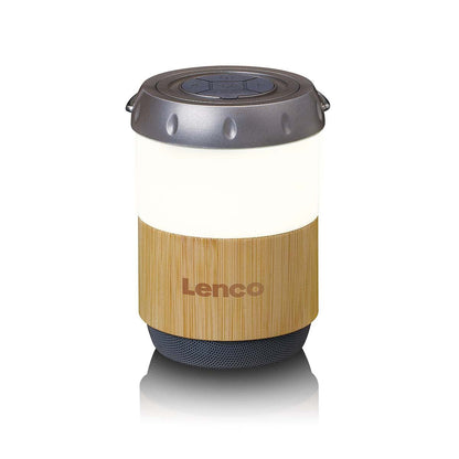 Lenco BTL-030BA | IPX4 | Lantern with Built-in Bluetooth® Speaker | Bamboo