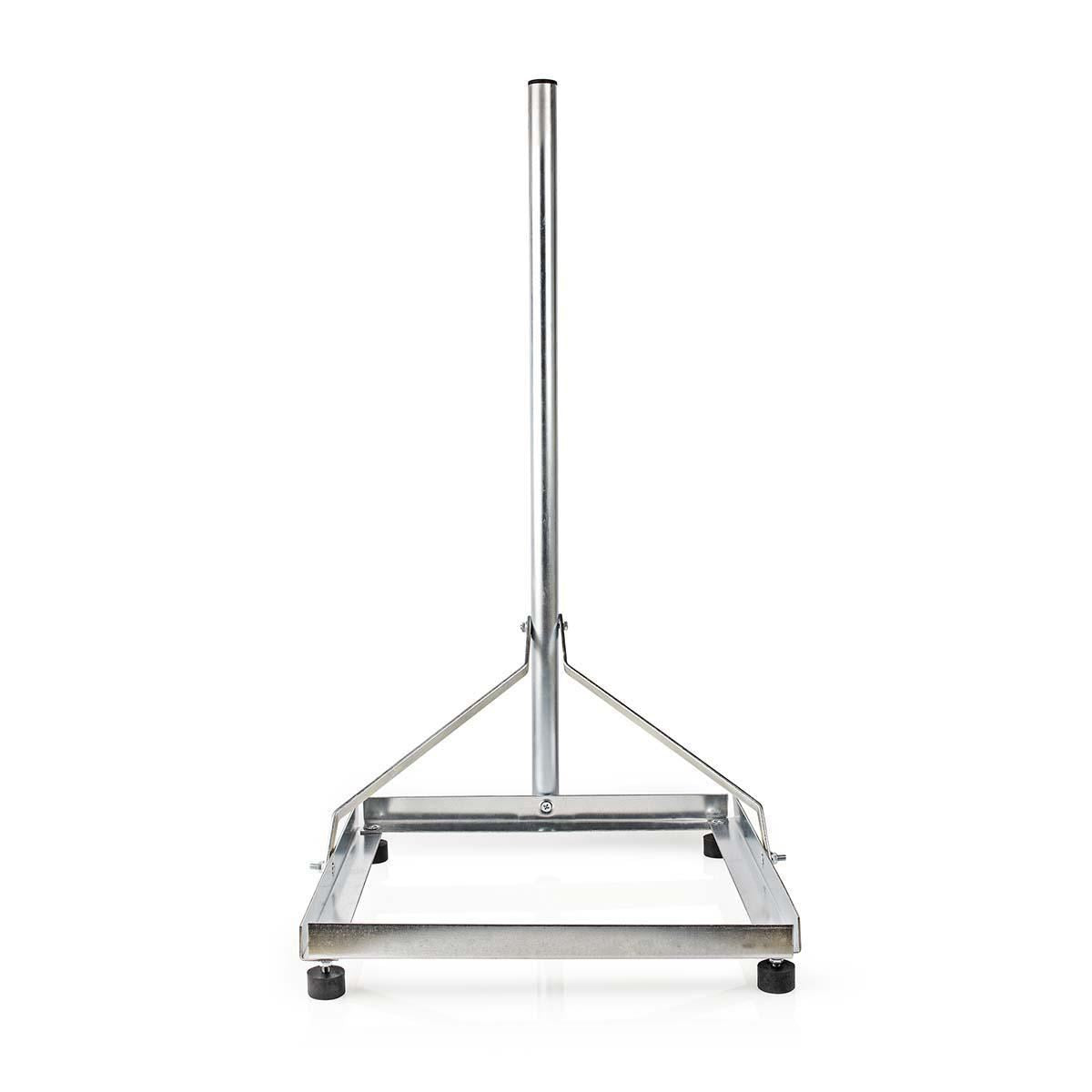 Nedis Satellite Balcony Stand | Mast length: 1.00 m | Maximum dish size: 90.0 cm | Bottom plate size: 1 x 50 x 50 cm | Steel | Silver