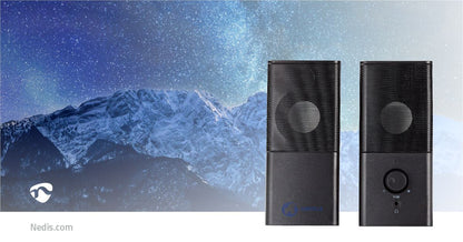 Nedis Gaming Speaker | Speaker channels: 2.0 | USB Powered | 3.5 mm Male | 18 W | Without Lighting | Volume control | Connection output: 1x 3.5 mm Audio Out
