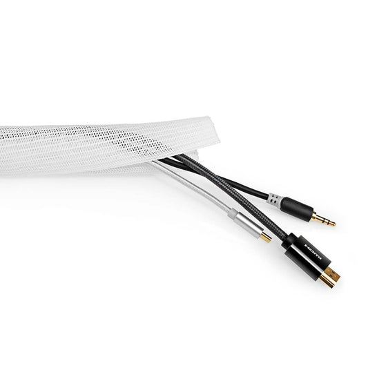Nedis Cable Management | Sleeve | 1 pcs | Maximum cable thickness: 30 mm | Nylon | White