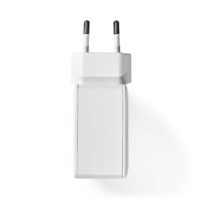 Nedis Wall Charger | 24 W | Quick charge feature | 4x 2.4 A | Number of outputs: 4 | 4x USB-A | No Cable Included | Single Voltage Output | White