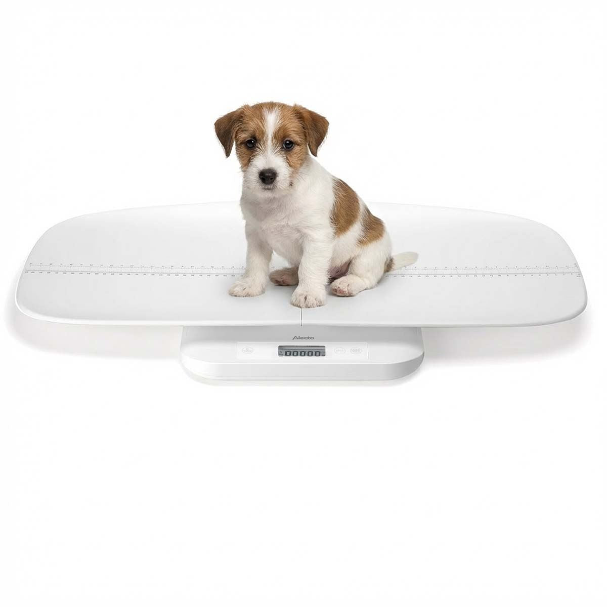 Alecto BC70 Digital Baby Weighing Scales, Personal Scale and Pet Scale in one - Up to 150 kg with Removable Weighing Surface - White