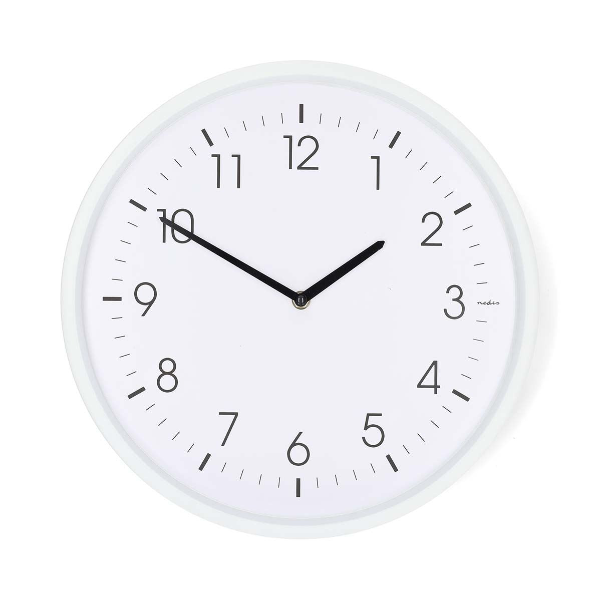 Nedis CLWA1426WT | Wall Clock | Diameter: 360 mm | ABS | Silent movement | White