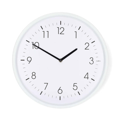 Nedis CLWA1426WT | Wall Clock | Diameter: 360 mm | ABS | Silent movement | White