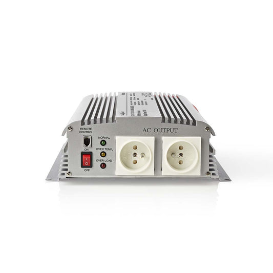 Nedis Power Inverter Modified Sine Wave | Input voltage: 24 V DC | Device power output connection(s): Type E (CEE 7/5) | 230 V AC 50 Hz | 1700 W | Peak power output: 3000 W | Screw Terminal | Silver