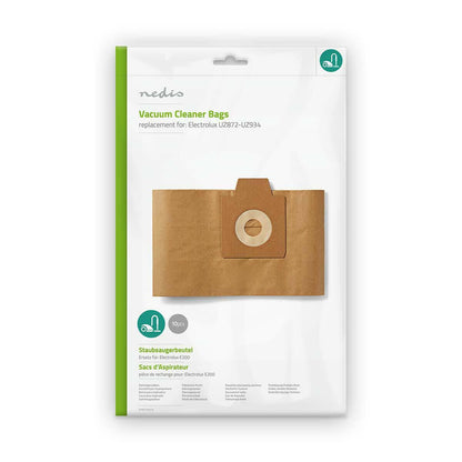 Nedis Vacuum Cleaner Bag | 10 pcs | Paper | Most sold for: Electrolux | Brown