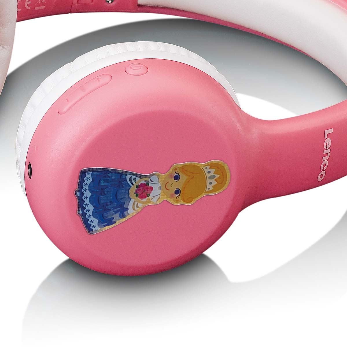 Lenco HPB-110PK | Kids Bluetooth® Headphone 85dB | with stickers | Pink
