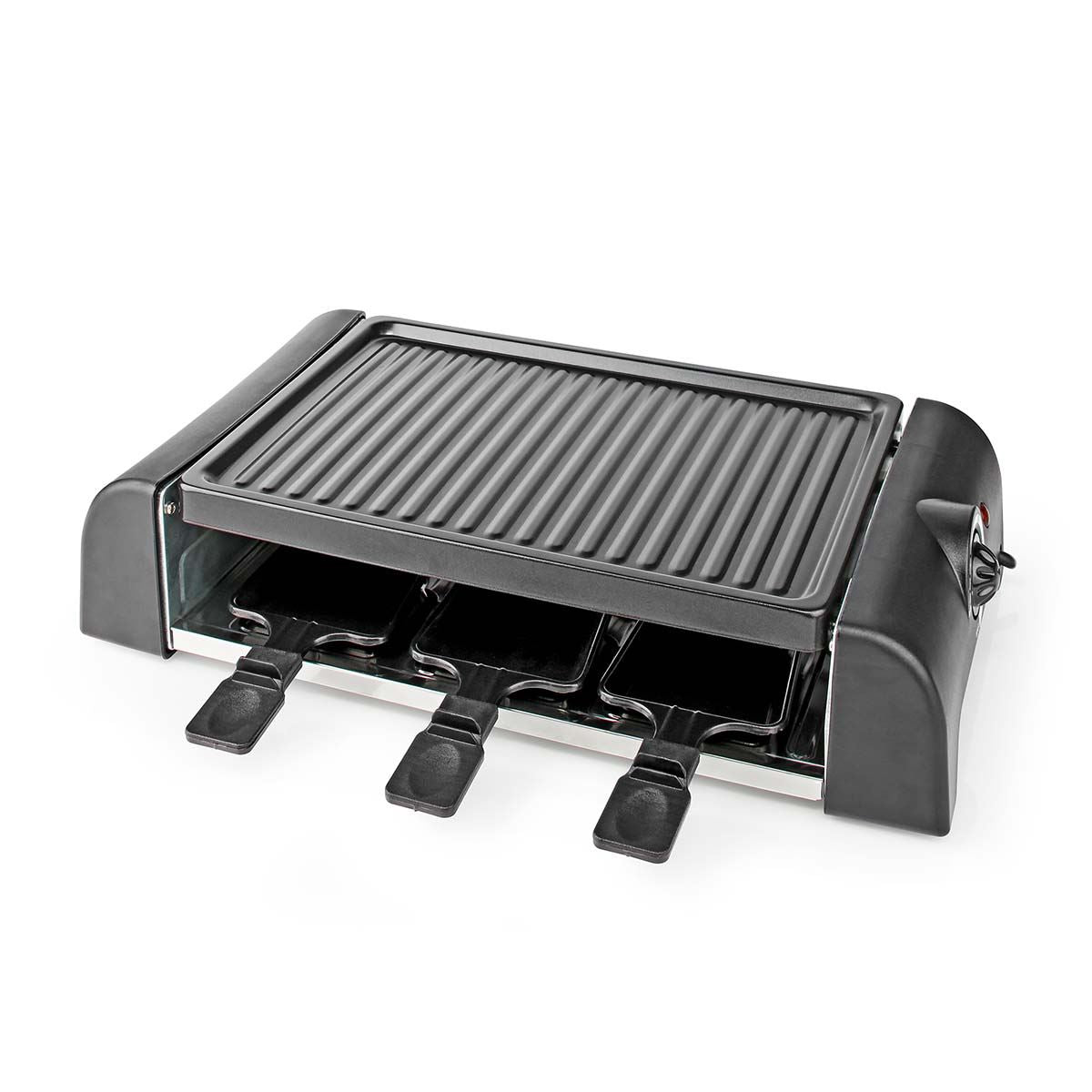 Nedis Gourmet / Raclette | Grill | 6 Persons | Spatula | Temperature setting | Non stick coating | Rectangle