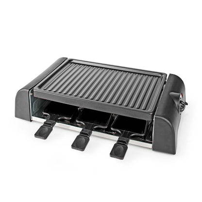 Nedis Gourmet / Raclette | Grill | 6 Persons | Spatula | Temperature setting | Non stick coating | Rectangle