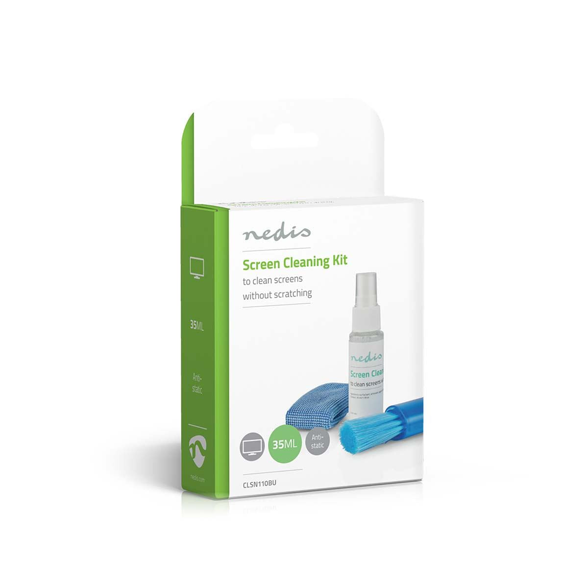 Nedis Screen Cleaner | Spray | 35 ml | Notebook / Smartphone / Tablet / TV Screen | Wiper included