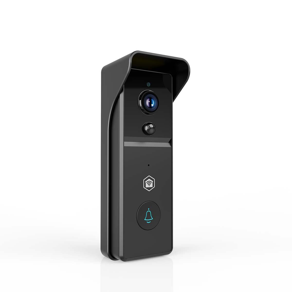 Nedis SmartLife Video Doorbell | Wi-Fi | Battery Powered | 3MP Full HD 1296p | Cloud Storage (optional) / microSD (not included) | IP44 | With motion sensor | Night vision | Black