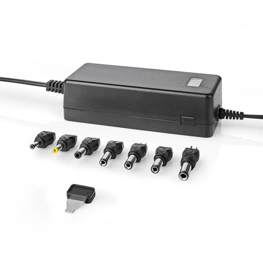 Nedis Universal AC Power Adapter | 36 W | 5 - 24 V DC | 1.80 m | 2.4 - 3.0 A | 7 plug(s) | Black
