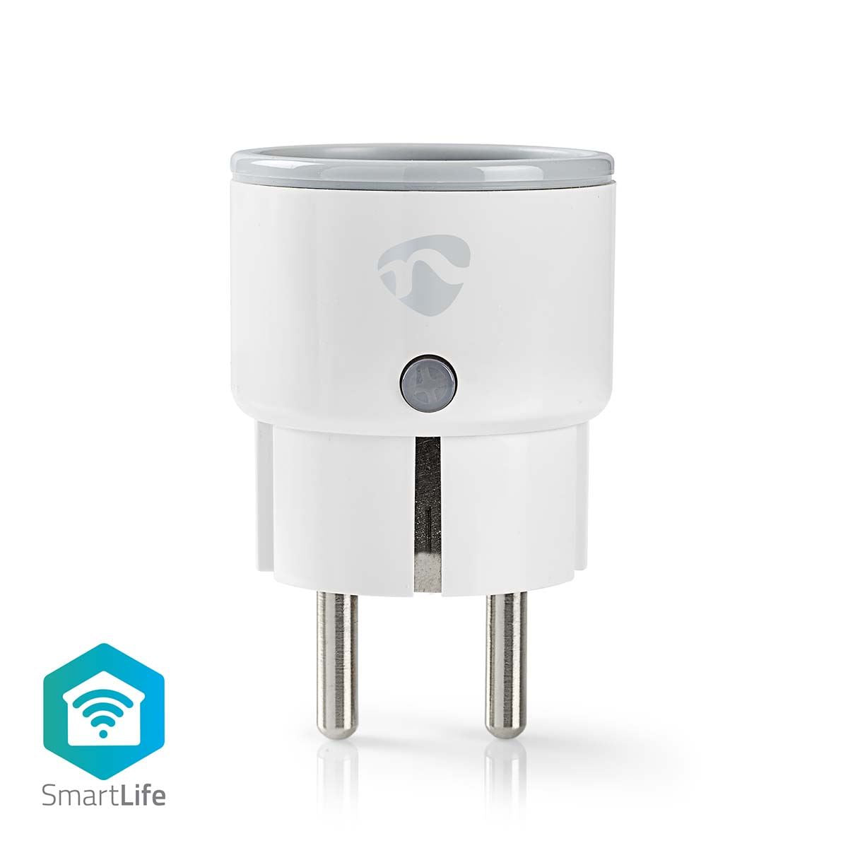 Nedis SmartLife Smart Plug | Wi-Fi | IP21 | Power meter | 2500 W | Plug with earth contact / Type F (CEE 7/7) | -10 - 40 °C | Android™ / IOS | White | 1 pcs