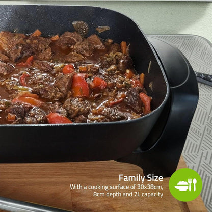 Nedis Electric Skillet Pan | 40 cm | Thick-cast Aluminium Body