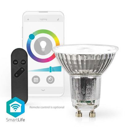 Nedis SmartLife LED Spot | Wi-Fi | GU10 | 345 lm | 5 W | RGB / Warm to Cool White | 2700 - 6500 K | Energy class: G | Android™ / IOS | PAR16 | 1 pcs