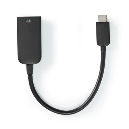 Nedis USB-C™ Adapter | USB 3.2 Gen 1 | USB-C™ Male | HDMI™ Output | 4K@60Hz | 0.20 m | Round | Nickel Plated | PVC | Black | Polybag
