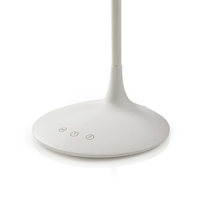 Nedis LED Desk Lamp | Dimmable | 280 lm | Rechargeable | Touch Function | White