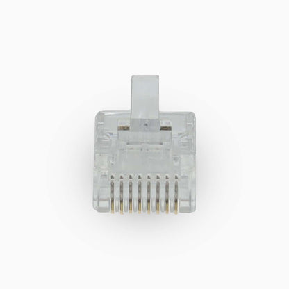 Nedis RJ45 Connector | RJ45 Pass Through | Solid UTP CAT5 | Straight | Gold Plated | 10 pcs | PVC | Transparent | Box