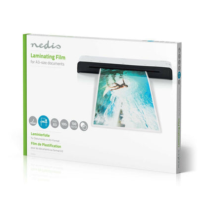 Nedis Laminating Film | A3 | Thickness: 100 µm | Packed per: 100 pcs | Plastic | Transparent