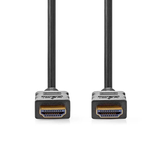 Nedis High Speed HDMI™ Cable with Ethernet | HDMI™ Connector | HDMI™ Connector | 4K@60Hz | ARC | 18 Gbps | 5.00 m | Round | PVC | Black | Box