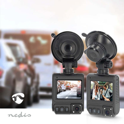 Nedis Dash Cam | 4K@30fps | 12 MPixel | 2 " | Wi-Fi | LCD | Dual camera | Cabine view camera | GPS | Parking sensor | Motion detection | Night view | Black