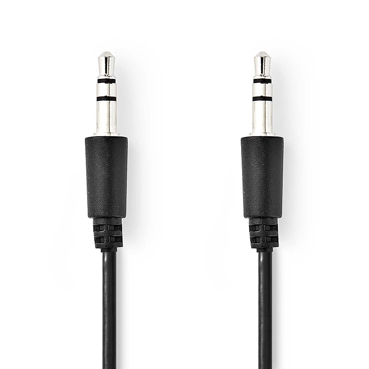 Nedis CAGL22005BK10 | Stereo Audio Cable | 3.5 mm Male | 3.5 mm Male | Nickel Plated | 1.00 m | Round | Black | Label