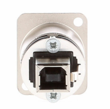 Neutrik Reversible USB 2.0 gender changer (type A and B), Nickel D-housing
