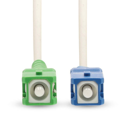 Nedis CCGB89610WT20 | Glass Fiber Patch Cable | SMF (Single Mode Phase) | SC/APC | SC/UPC | 100 Gbps | 2.00 m | White | Gift Box with Euro Lock