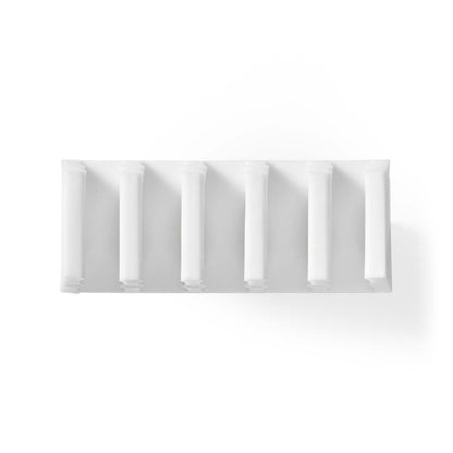 Nedis CMGC21052WT | Cable Management | Cable Clip | Click and Go | 2 pcs | Number of slots: 5 Slots | Maximum cable thickness: 7.1 mm | Polypropylene | White
