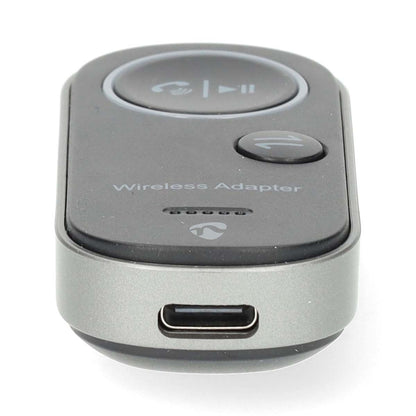 Nedis Bluetooth® Transmitter Receiver | Connection input: USB-C™ Female | Connection output: 3.5 mm | SBC | Up to 1 Device | Maximum battery play time: 8.5 hrs | Black