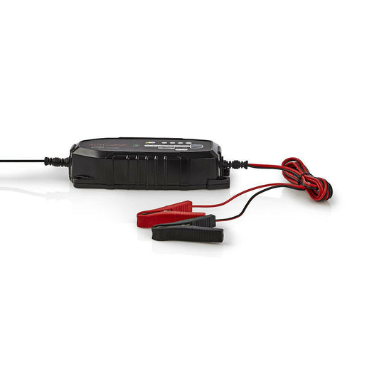 Nedis Lead-Acid Battery Charger | 6 / 12 / 12.8 V DC | 3.8 A | Trickle charging | Type C (CEE 7/16) | Battery Clamps | Battery type: AGM / Gel / Lead Acid / SLA / VRLA | Black