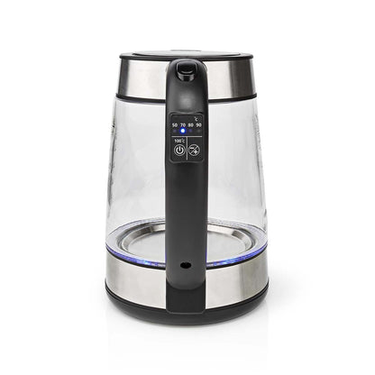 MELISSA Digital Electric Kettle | 1.7 l | 2200 W | Glass | 50/70/80/90/100 °C Presets | 360° pirouette base | Concealed heating element | Strix® controller | Keep-warm function | Boil-dry protection