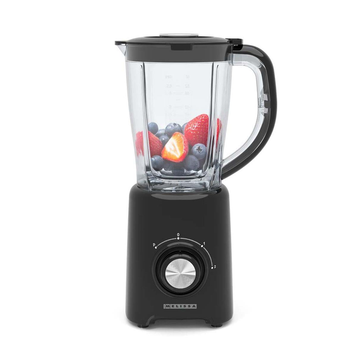 MELISSA 16180134 | Blender | 800 W | 2 Speeds + pulse | 4 Stainless steel blades | 1.5L Plastic jug | Black