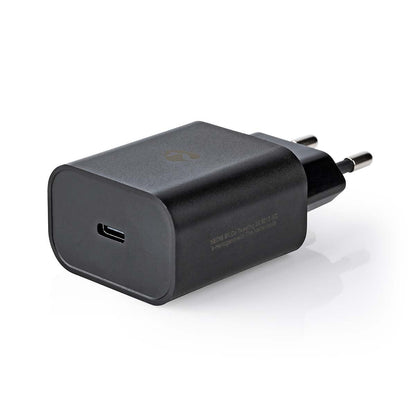 Nedis Wall Charger | 30 W | PD3.0 27W / PD3.0 30W / QC3.0 | Quick charge feature | 1.5 / 2.0 / 2.5 / 3.0 A | Number of outputs: 1 | USB-C™ | Automatic Voltage Selection | Black
