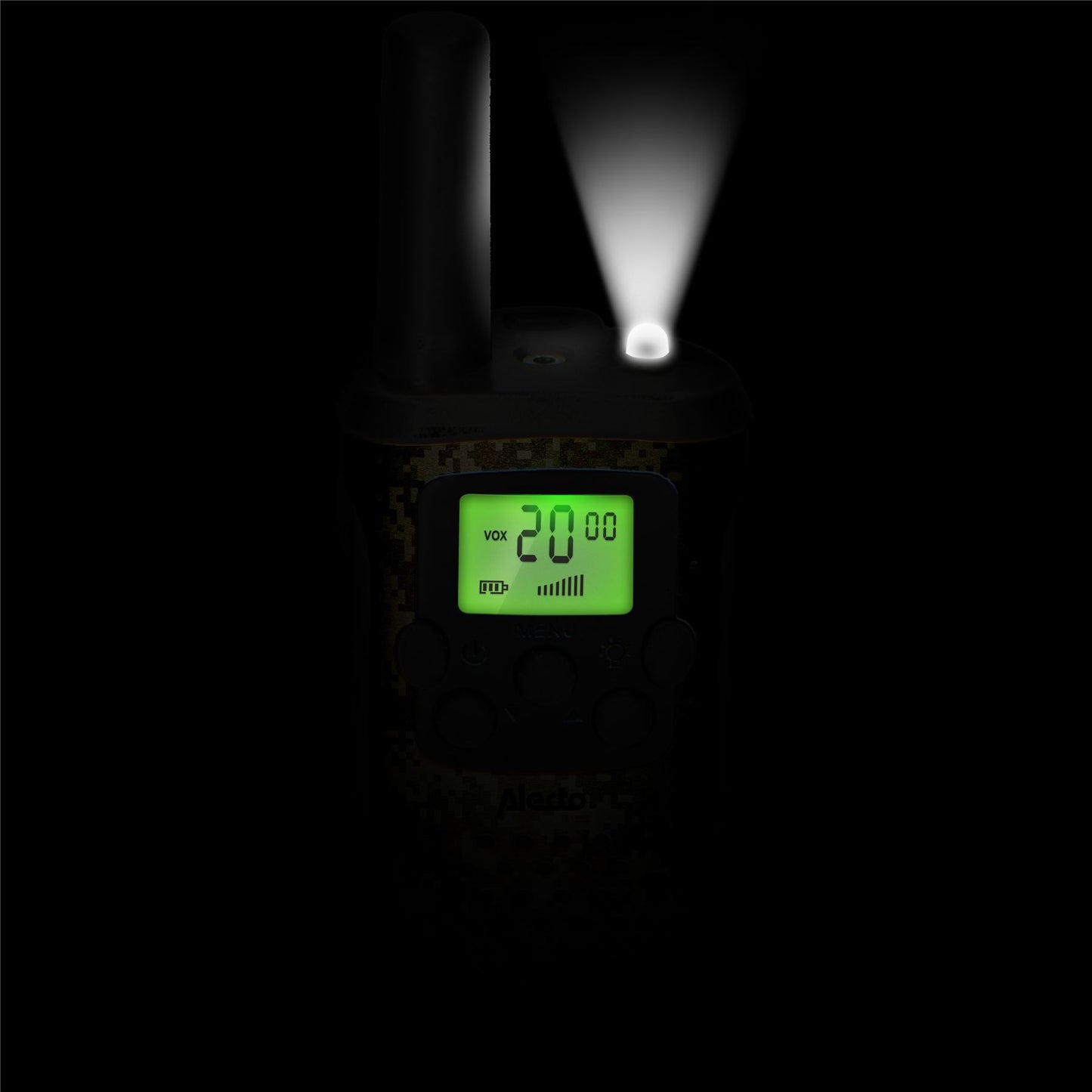 Alecto Walkie-Talkie Set | 2 Handsets | Up to 7 km | Frequency channels: 8 | VOX | up to 3 Hours | Camouflage