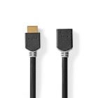 Nedis High Speed HDMI™ Cable with Ethernet | HDMI™ Connector | HDMI™ Output | 8K@60Hz | eARC | 48 Gbps | 2.00 m | Round | PVC | Anthracite | Box