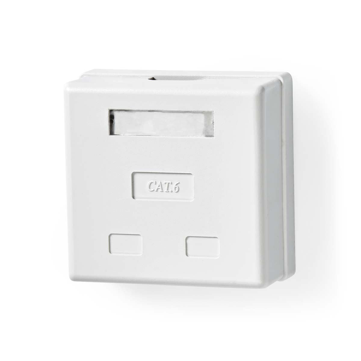 Nedis Network Wall Box | On-Wall | 2 port(s) | UTP CAT6 | Straight | Female | Gold Plated | PVC | White | Envelope