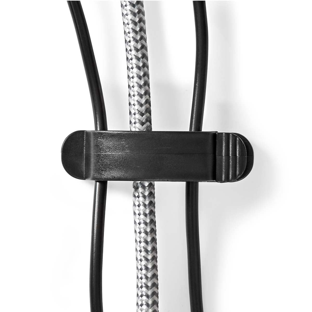 Nedis CMGC22033BK | Cable Management | Cable Clip | Locked | 3 pcs | Number of slots: 3 Slots | Maximum cable thickness: 7.5 mm | Polypropylene | Black