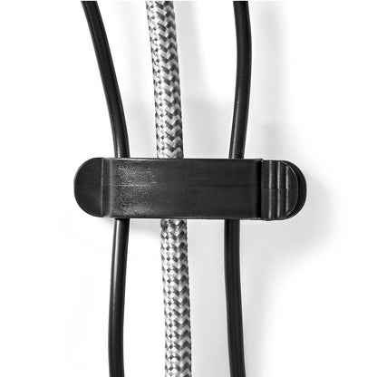 Nedis CMGC22033BK | Cable Management | Cable Clip | Locked | 3 pcs | Number of slots: 3 Slots | Maximum cable thickness: 7.5 mm | Polypropylene | Black